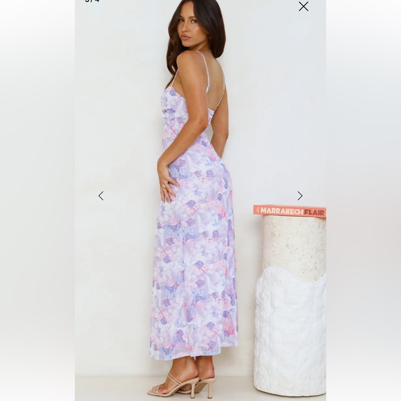 LAVENDER TIDES MESH MAXI DRESS LILAC- Hello Molly - Picture 4 of 4